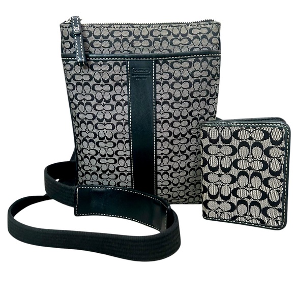 Coach Handbags - Coach Bundle Black Crossbody Bag with Wallet